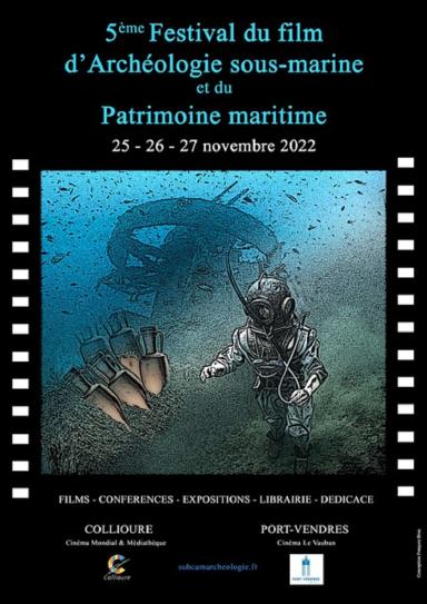 Affiche 5e festival du film d'Archéologie sous-marine et du Patrimoine maritime